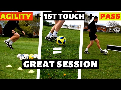 Видео: Индивидуална футболна тренировка - Ловкост,Първо Докосване,Пас | Agility,1st touch,Pass - Session