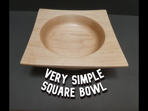Видео: Вытачивание из дерева очень простой квадратной чаши.