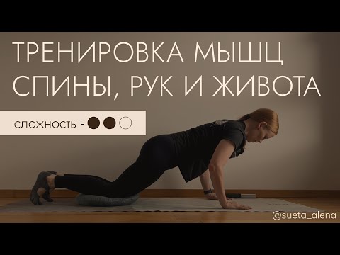 Видео: Тренировка мышц спины, рук и живота