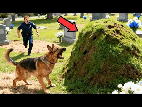 Видео: **«Собака K9 ЛАЯЛА на свежую МОГИЛУ… Когда полицейские вскрыли её — все замерли от ужаса!» 🐾⚰