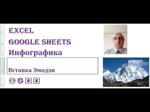 Видео: Вставка Эмодзи (смайликов, значков) в Excel и Google Sheets #вставкаэмодзивЭксел