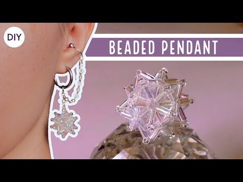 Видео: Beaded pendant DIY ✴️ видео-туториал подвеска из бисера