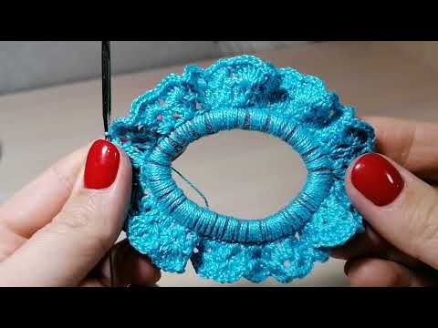 Видео: Резинка для волос крючком! /Вязание крючком /Crocheted hair elastic band! /Crocheting /