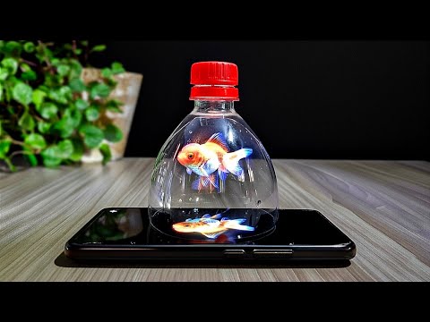 Видео: Удивительный 3D-ГОЛОГРАММНЫЙ ПРОЕКТОР из пластиковой бутылки | Простой голографический проектор