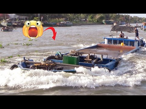 Видео: [754] Баржи, проходящие через ворота плотины, очень драматичны.