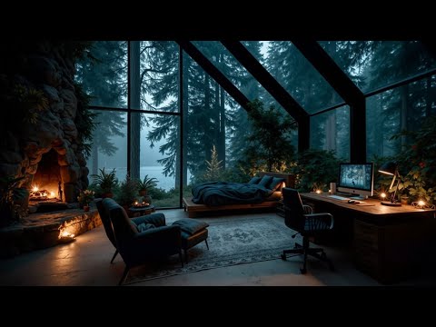 Видео: Уютный Лесной Офис для Глубокой Работы ~ Вид на Природу, Расслабляющее Обучение и Фокус
