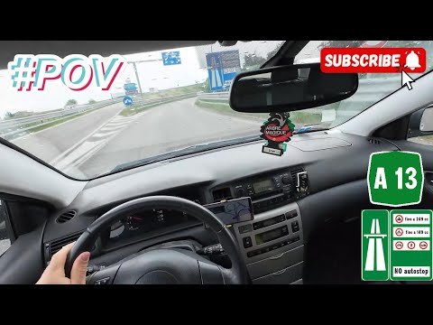 Видео: 4K Тест драйв по автобану в италии Toyota e120///Test drive on the Highway in Italy toyota e120