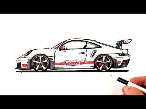 Видео: Как нарисовать машину Порше 911 ГТ3 РС