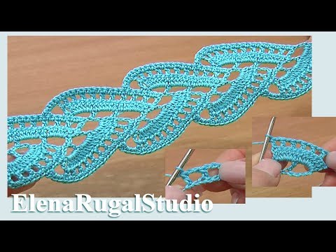 Видео: Нежная ажурная лента Урок 1 Вязание крючком