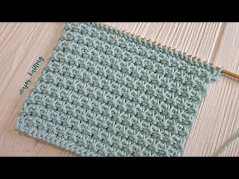 Видео: ПРОСТОЙ Рельефный узор спицами для начинающих | Waffle stitch knitting pattern