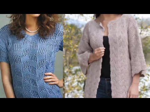 Видео: Вяжем кардиган и кофточку одним красивым ажурным узором спицами.