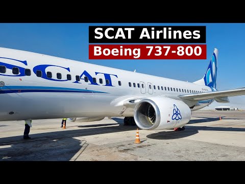 Видео: Boeing 737-800 а/к SCAT | Рейс Атырау — Астана