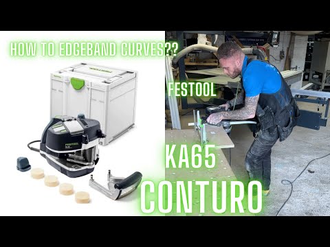 Видео: Кромкооблицовочный станок FESTOOL KA65 — как обрабатывать кривые и углы — CONTURO
