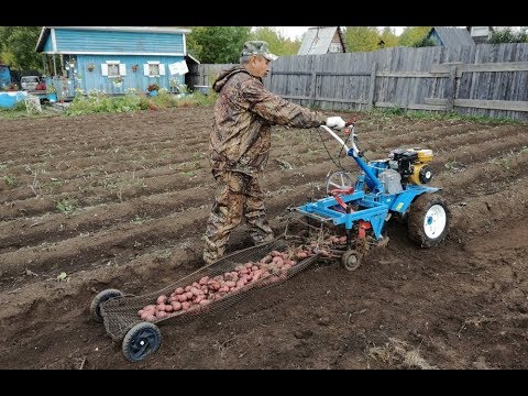 Видео: Супер картофелекопалка. Super potato digger. Turn on subtitles in English.