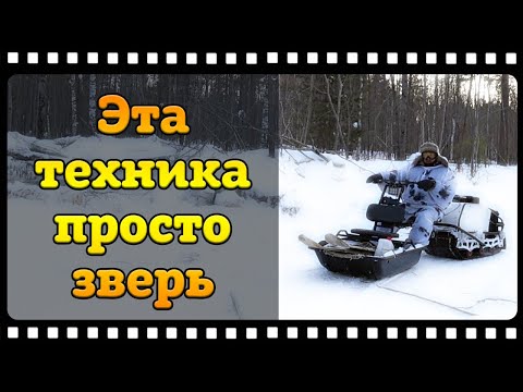 Видео: Мотобуксировщик Толкач и его бешеная проходимость в снегу.