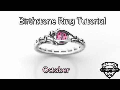 Видео: Кольцо с камнем рождения, обвитым проволокой | ПОЛНОЕ РУКОВОДСТВО