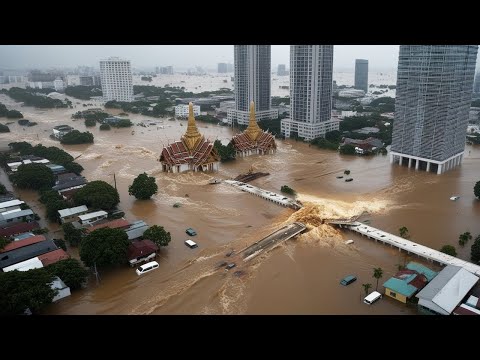 Видео: Таиланд на 3 метра под водой! Машины и мосты смыты, сильнейшее наводнение в Пхаяо