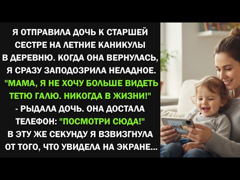 Видео: Мама, я больше не хочу видеть тётю Галю. Никогда! Она достала телефон и сказала: «Посмотри сюда».