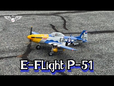 Видео: E-flight (огромный) P-51 (новые рейсы)
