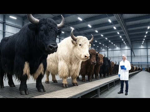 Видео: Невероятные фермы яков! Миллионы яков выращены в суровых горах | Секреты сыра из яков