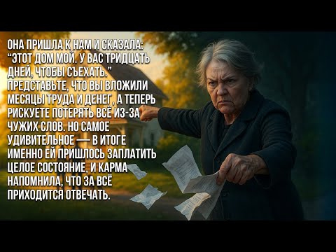 Видео: Она хотела выгнать нас из дома… Но сама оказалась должна целое состояние! | История соседей