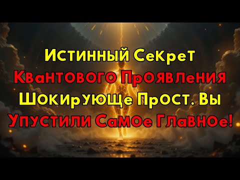 Видео: Тайная Простота Квантовой Манифестации: Вот Почему Вы До Сих Пор Не Проявили Ничего.