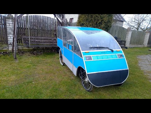 Видео: Электро веломобиль для деревни восьмого поколения в конце ролика
