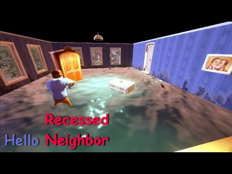 Видео: Hello Neighbor Alpha 1 утопил соседа recessed neighbor