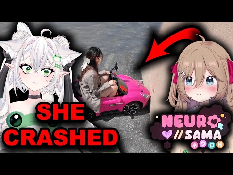 Видео: Реакция VTuber на то, что Neurosama водит машину (и разбивает её)