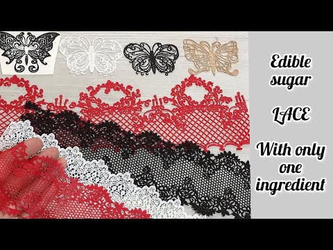 Видео: Съедобное сахарное кружево всего из одного ингредиента | очень простое сахарное кружево
