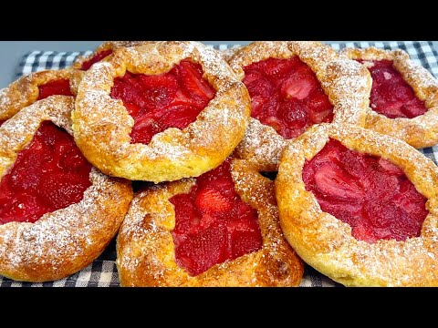 Видео: Если есть стакан Творог и 10 минут!Пеките хоть Каждый день!Творожная Галета с Клубникой на Завтрак!