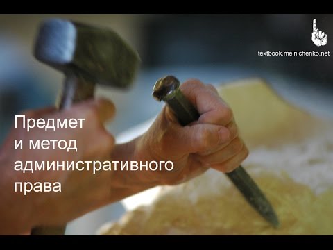 Видео: Предмет и метод административного права (интерактивная лекция)