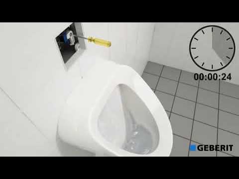 Видео: Монтаж и настройка инфракрасного смыва писсуара Geberit