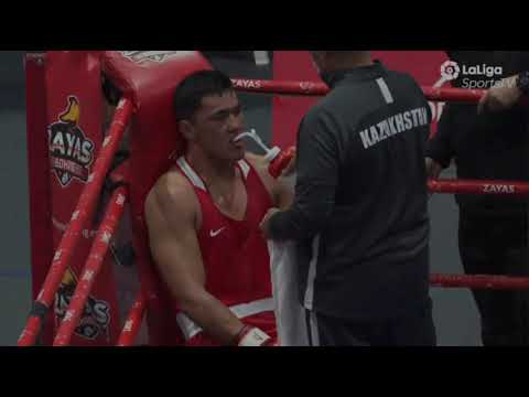 Видео: Нурлан Сапарбай vs A.Baniulis (LTU) МТ по боксу Испания