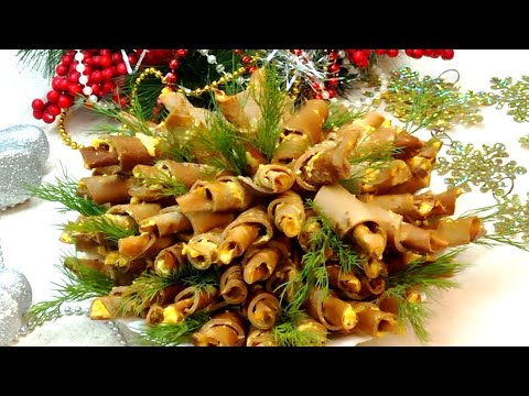 Видео: ХРИЗАНТЕМА из ПЕЧЕНОЧНЫХ РОГАЛИКОВ.Вкусно и красиво!