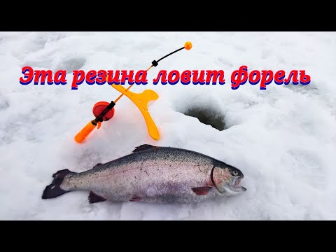 Видео: Ловля форели! Эта резина ловит каждую рыбалку.