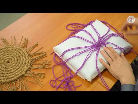 Видео: Мастер-класс по изготовлению салфеток в технике макраме