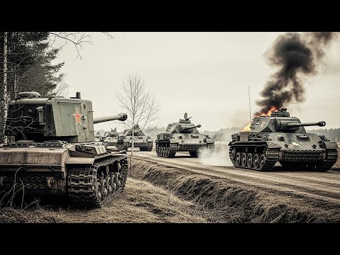 Видео: Немецкие танкисты издевались над КВ-2, пока тот не уничтожил всю их колонну