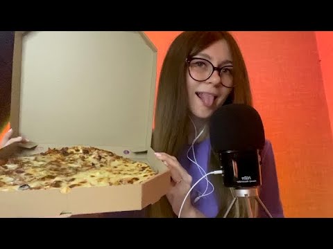 Видео: АСМР итинг пиццы 🍕 ASMR eating pizza 😍 MUKBANG 🤤