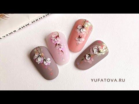 Видео: Весенние бутоны / курс "Белое жостово" #маникюр #дизайнногтей #nailart
