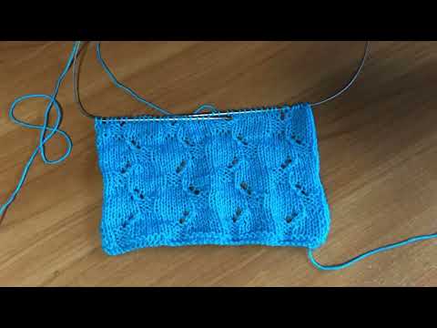 Видео: Разновидность теневого узора спицами с ажуром