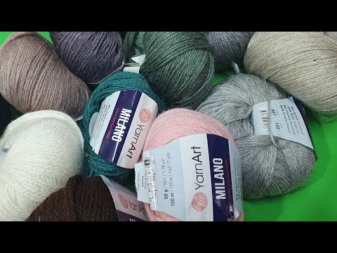 Видео: обзор пряжи MILANO от YARNART и готовый джемпер из неё! #knitting