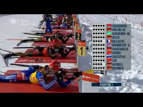 Видео: биатлон кубок мира 2008-2009 6 этап антхольц-антерсельва масс старт женщины
