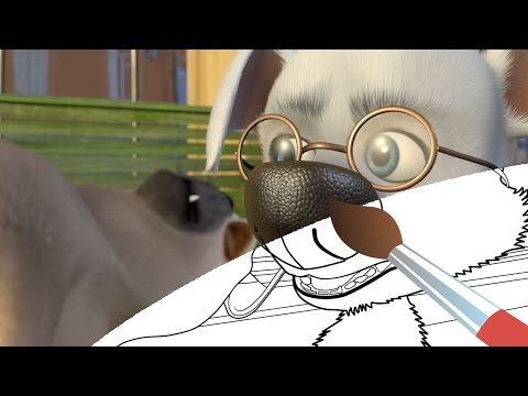 Видео: Лекарство - Белка и Стрелка - Мультик - Раскраска -Учим Цвета с Озорной семейкой