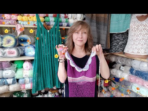 Видео: Пляжная туника . Начала вязать купальник . И , конечно же , мои летние недоделки .