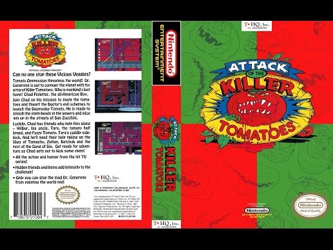 Видео: Прохождение Attack of the killer tomatoes на NES