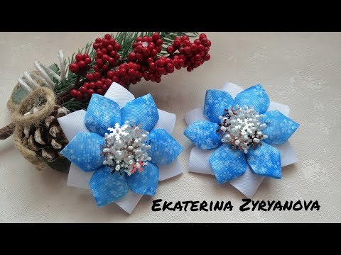 Видео: Простые новогодние бантики с серединкой ручной работы/Ekaterina Zyryanova