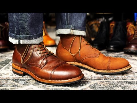 Видео: Венецианский крем для обуви против нубука | Эксперимент с ботинками Viberg Service