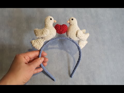 Видео: МК Ободок с птичками крючком