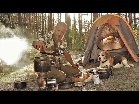 Видео: Рыбалка С Ночёвкой! Двое суток В Красивом Месте. Быт и Еда На Огне! Часть1.